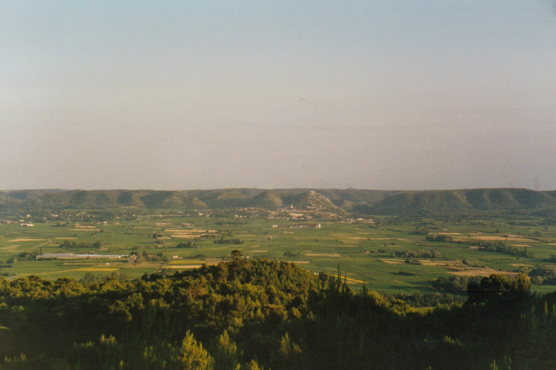 St Victor la Coste to the south with its castle ruins