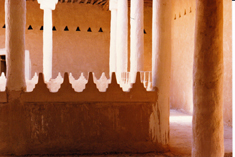 Dir'iyah Grand Mosque inner courtyard balcony