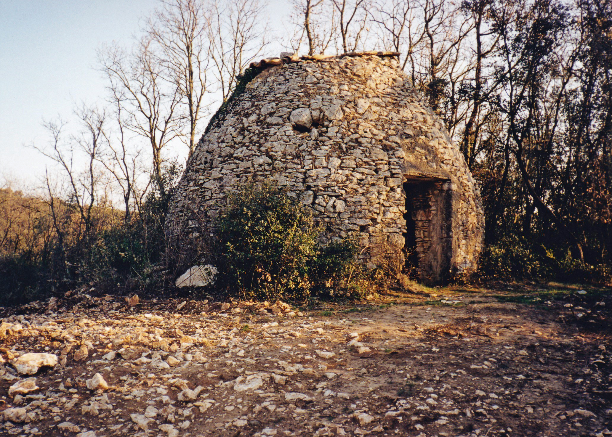 Stone borie to south of village