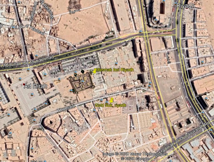 Location Riyadh's gold souk.